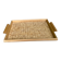 Vintage woven bamboo breakfast serving tray