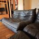 Ligne Roset Togo sofa, 3-seater, 2-seater, and corner in black leather.