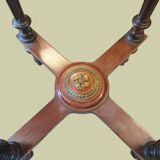 Table d'appoint / sellette / guéridon à l'antique - Bois, bronze et marbre