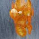 Vintage chandelier orange badge italy 1970