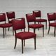1960s, set of 6 pcs Danish dining chairs by Slagelse Møbelværk, wool.