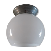 White opaline ceiling light Art Deco