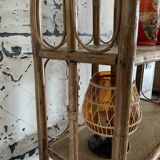 Vintage bamboo bookcase shelf