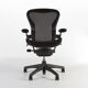 Chaise de bureau noire Herman Miller Original Chadwick & Stumpf Aeron B