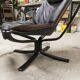 Fauteuil et ottoman viking p97 par Sigurd Ressell, Poltrona Fr