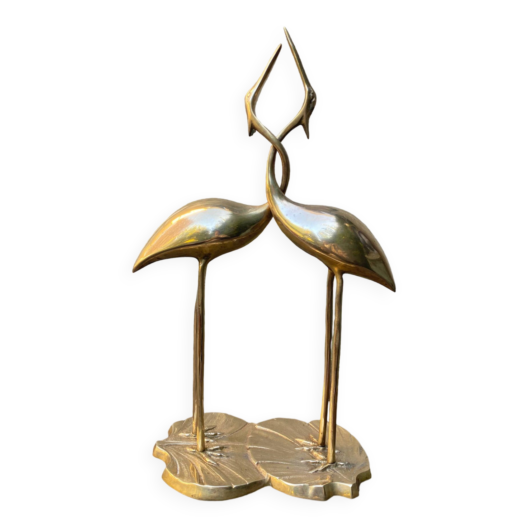 Couple of brass herons