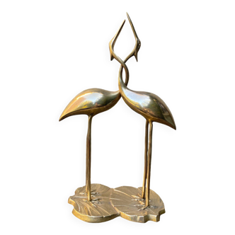 Couple of brass herons
