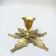 Brass candlestick in the shape of holly leaves _ bohemian chic candlestick