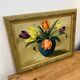 Oil painting of tulips signed Titus.