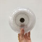 Pair of white clichy glass pendant lamps