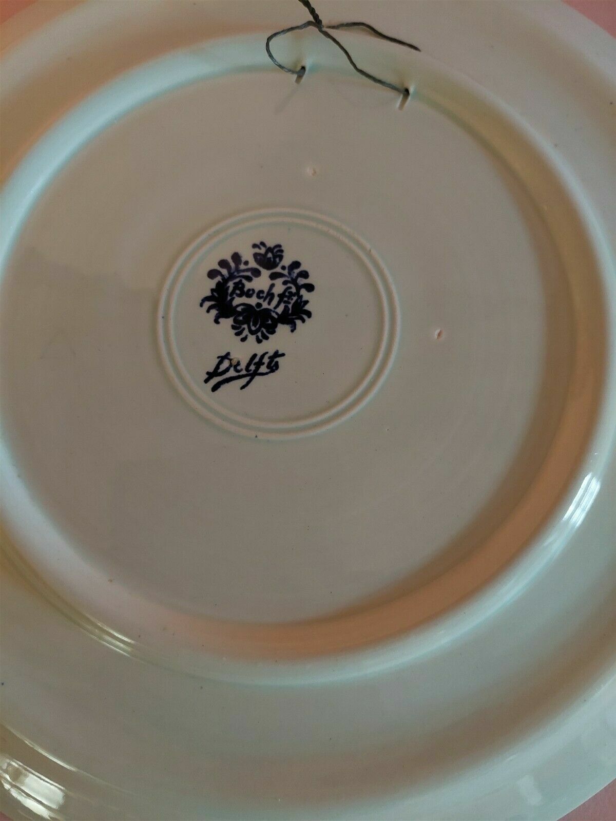 Earthenware dish Delft Boch Fr