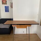 Formica table with extension cords