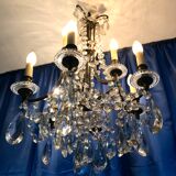 Crystal chandelier diamond cut 9 fires 1880
