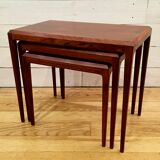 Rosewood nesting tables by Johannes Andersen, for Silkeborg Denmark 1960
