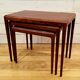 Rosewood nesting tables by Johannes Andersen, for Silkeborg Denmark 1960