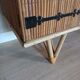 Buffet in rattan and vintage split bamboo