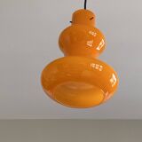Vintage orange opaline glass pendant light