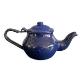 Mini théière bleue en tôle émaillée