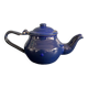 Mini blue enamelled sheet metal teapot