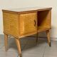 Pair of Maple and Glass Nightstands, Italy, 1950