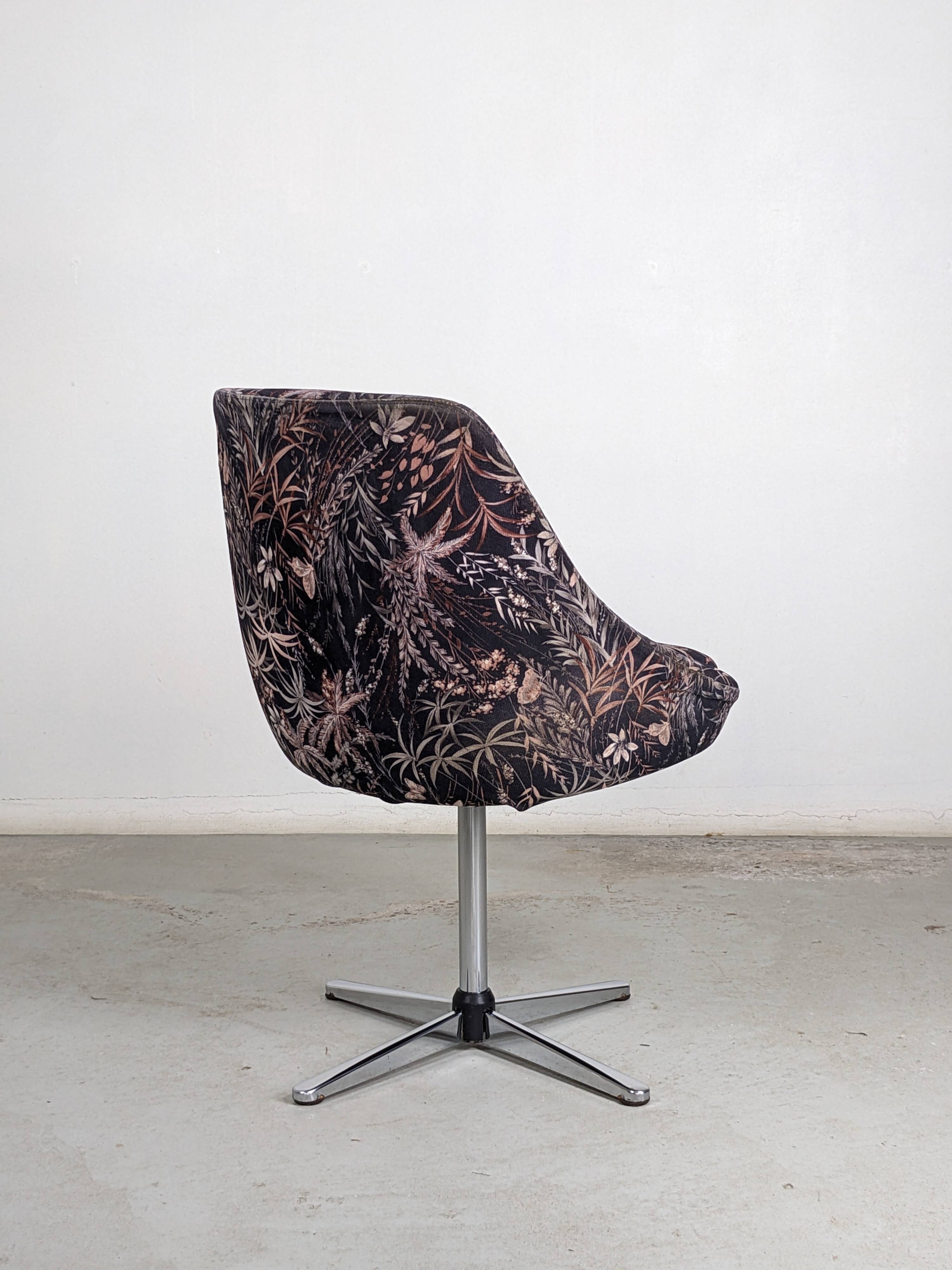 Set of 4 vintage swivel shell chairs - 1970s