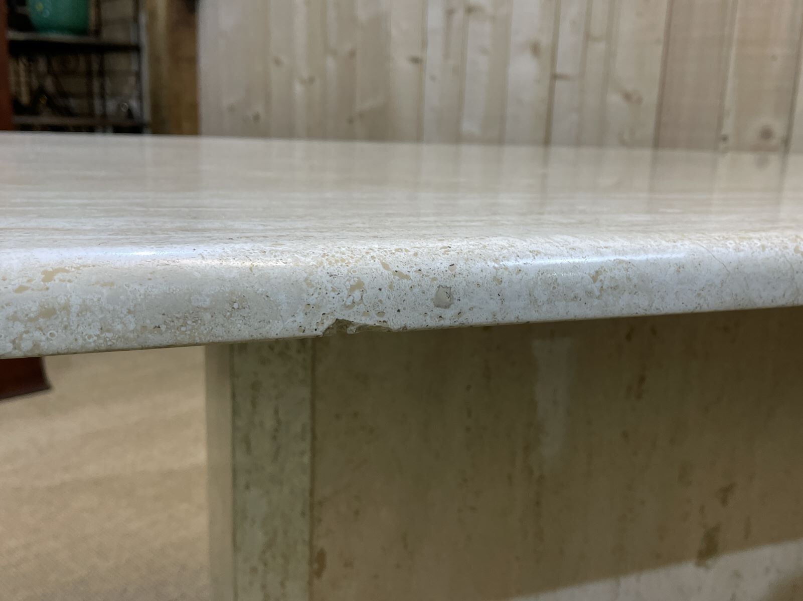 Travertine table from the 1970s from Roche Bobois