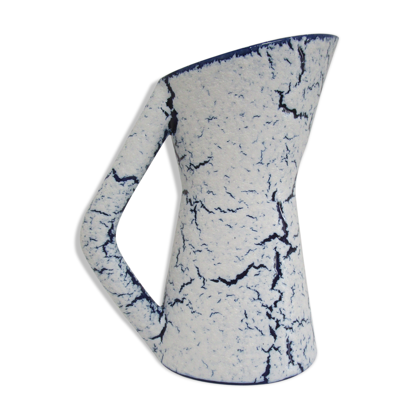 Pichet fat lava blue ceramic vintage design