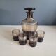 Smoked glass liqueur set