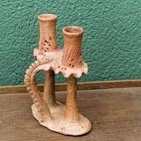 African terracotta candle holder