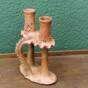 African terracotta candle holder