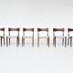 Bernhard Petersen dining chairs in rosewood by Christian Linnebergs, Denmark, 1960