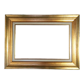 Golden wood frame gold leaf 47x34 cm, foliage 35x22 cm SB