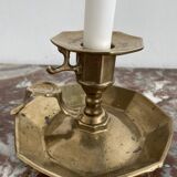 Vintage, hand candle holder, cellar rat, brass, gold, gold, handle, 50s, decoration, shabby chic