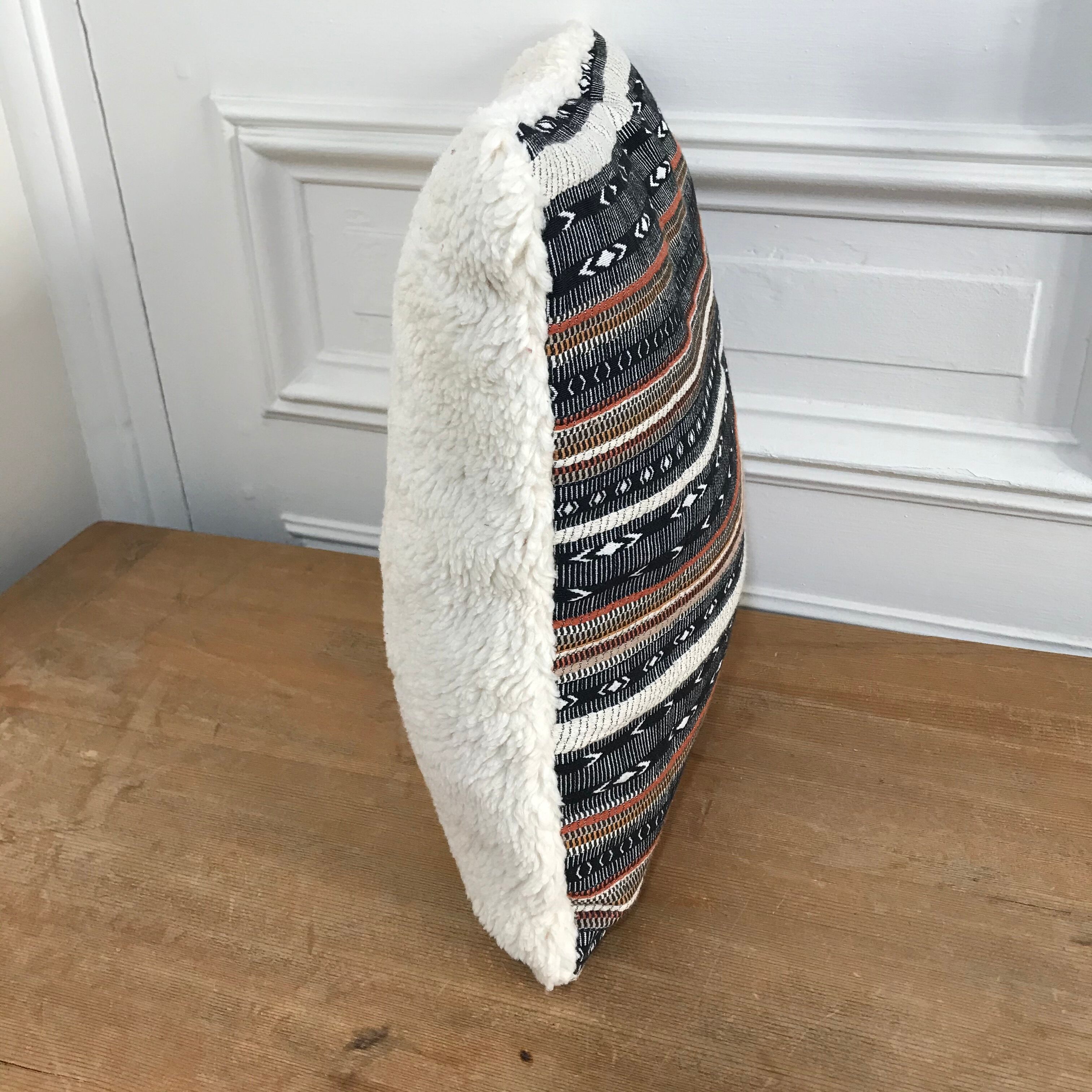 Organic cotton ethnic cushion 40cm