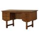 Free-standing desk in Oak by Henning Kjærnulf, Mid-century Danish Modern, 1950s.
