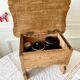 Small vintage wooden chest bench