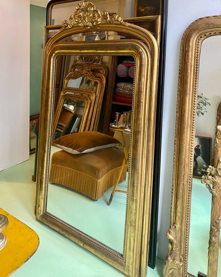 Large French Antique 19th C Louis Philippe Mirror Sale price