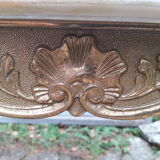 Coffee tanle brass and marble white 1960