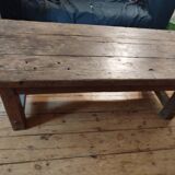 rustic coffee table, workshop style