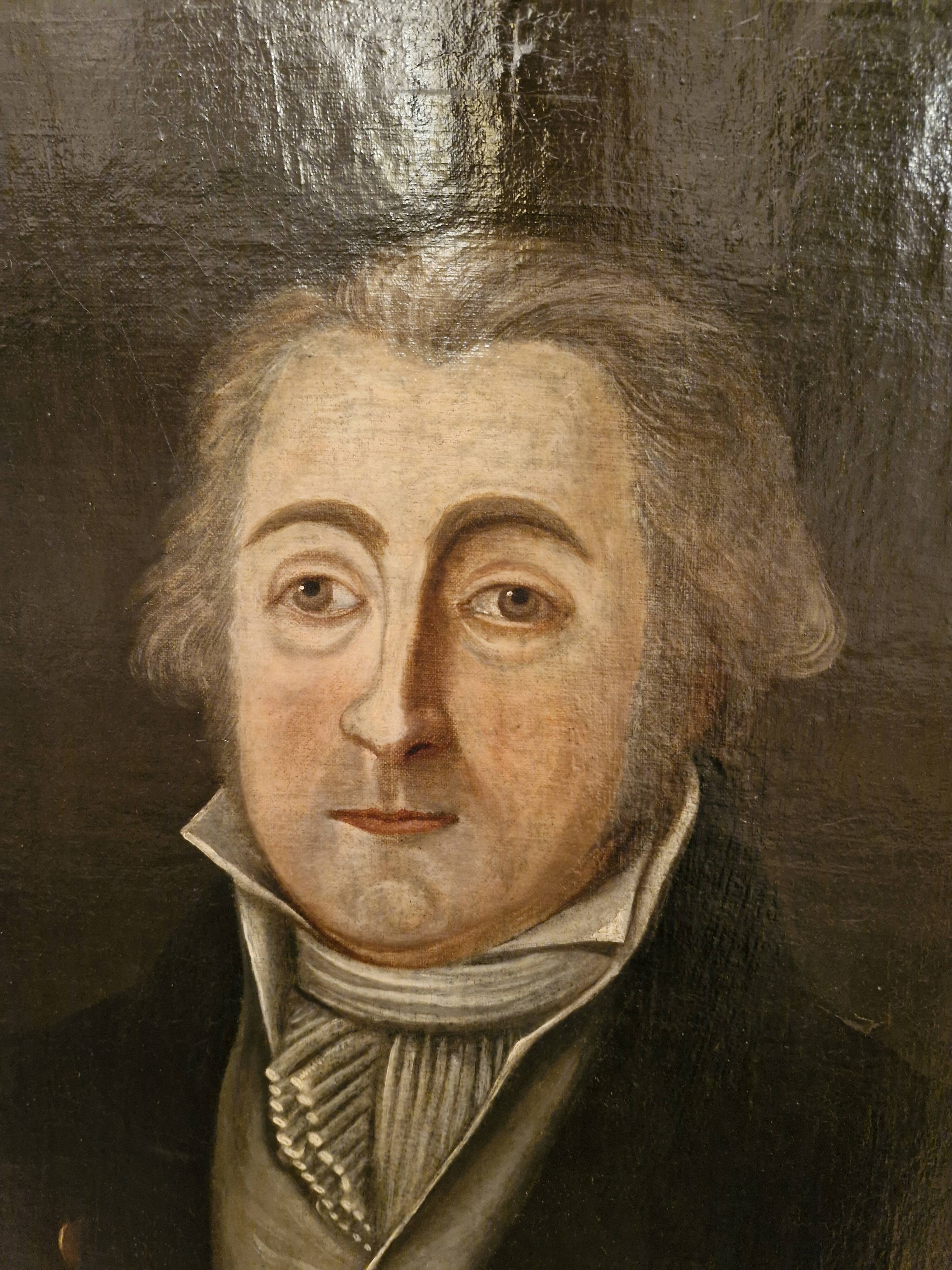 18th century, portrait of a man oil on canvas