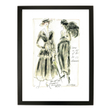 Drawing by Karl Lagerfeld for Chanel