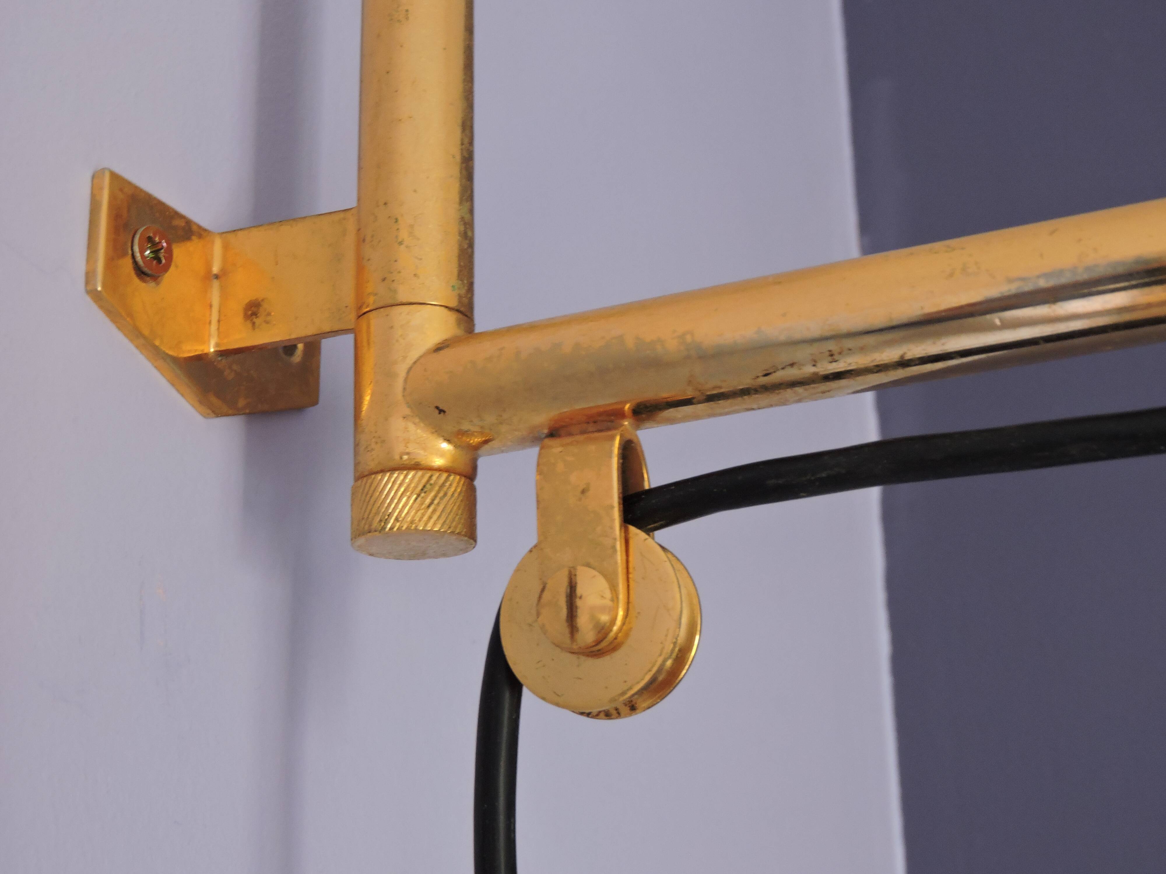 Wall lamp with telescopic counterweight Stilnovo brass