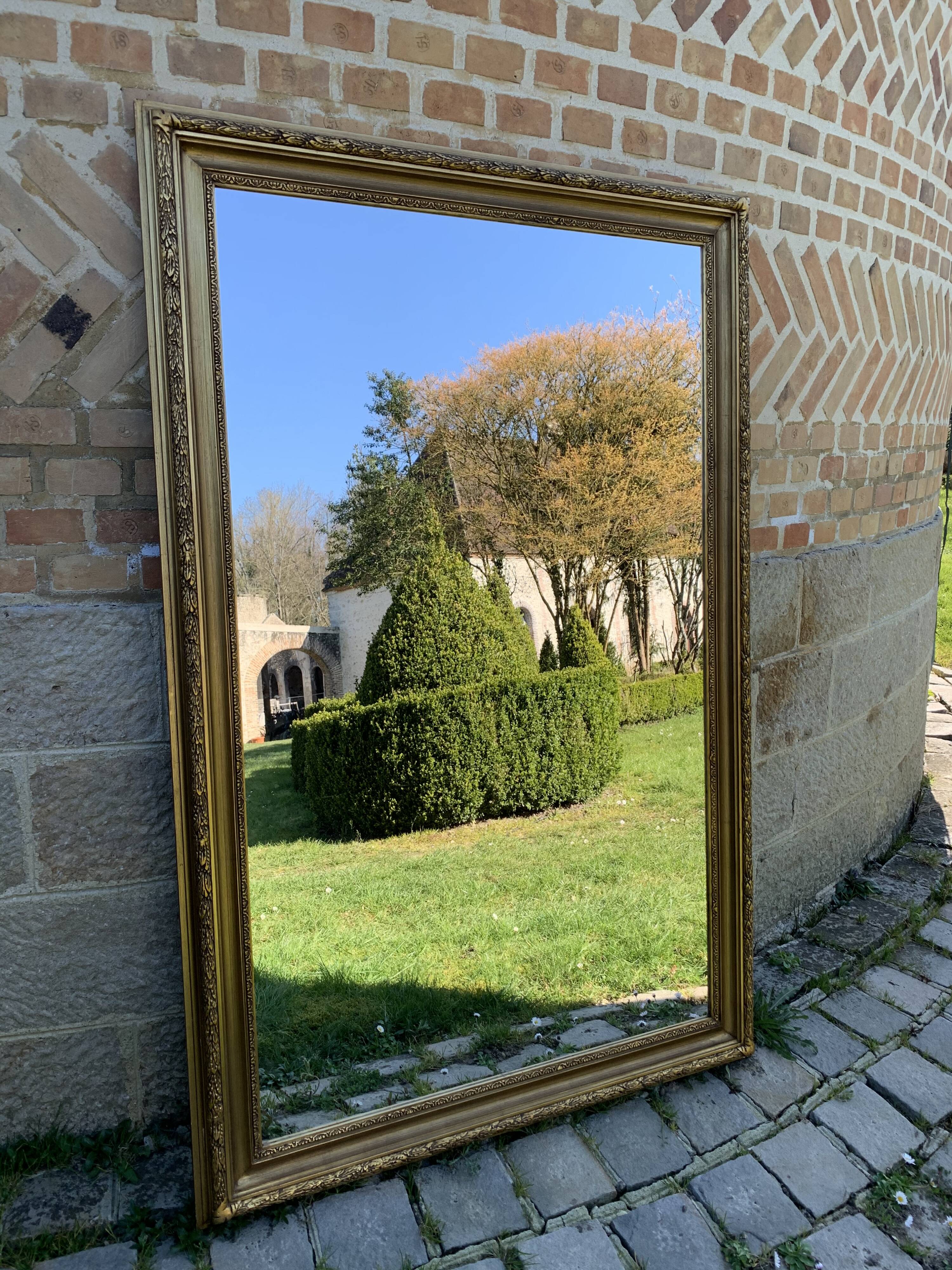 Miroir ancien doré 159x104cm