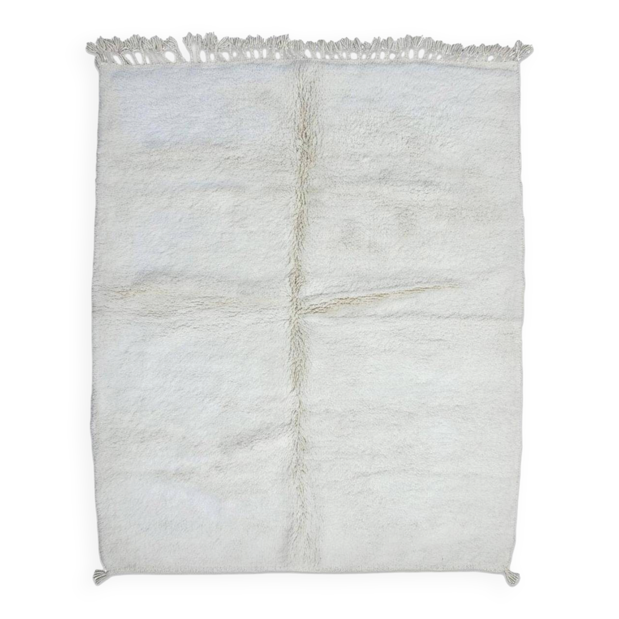 Minimalist White Rug - 253 x 204 cm