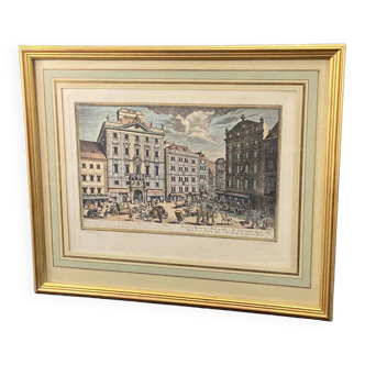 Austrian engraving 19th century view of Vienna Salomon Kleiner Carl Remshard