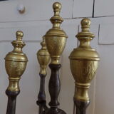 Cast iron chimney servant and brass