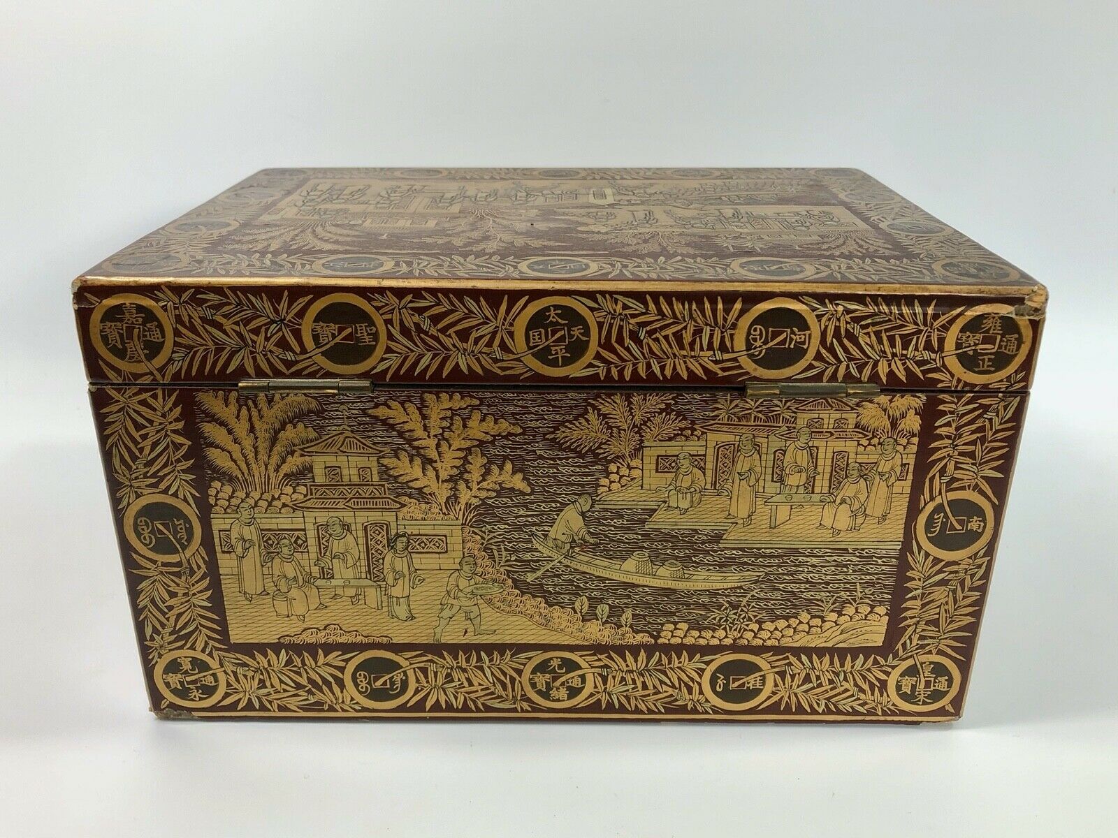 Box laque japan china a the with etain enhances or scene commerce19eme