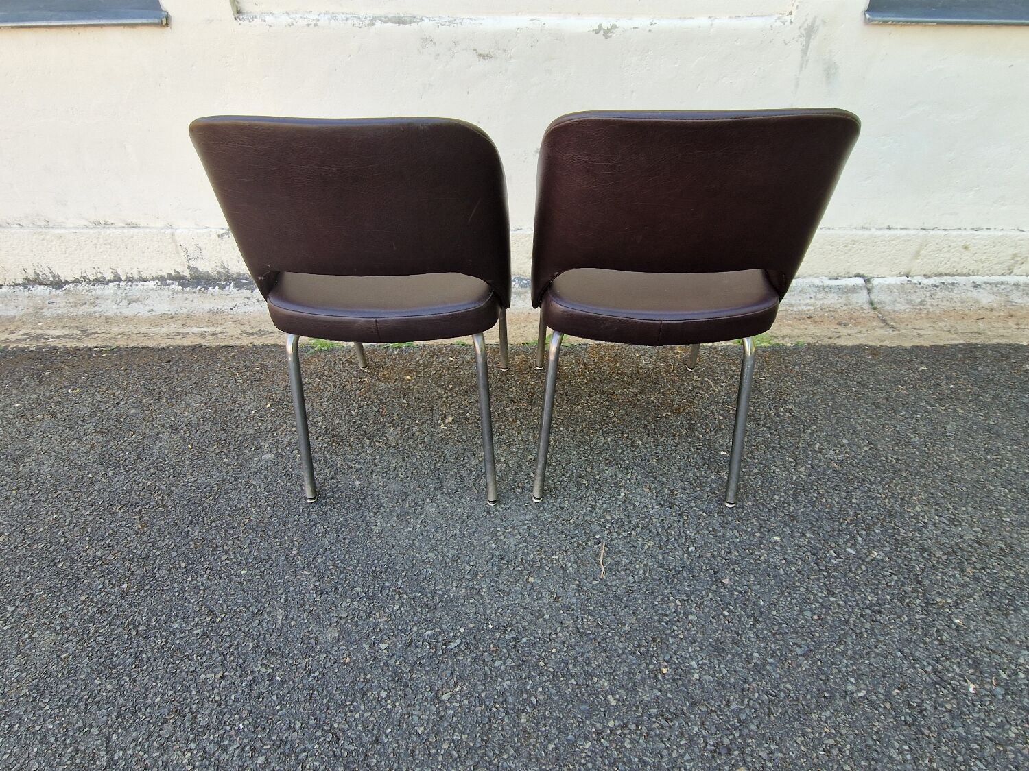 Paire de chaises design 50