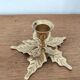 Bougeoir leaves in brass 70s