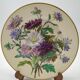Decorative plate of the manufacture of Sèvres bouquet of dalhias